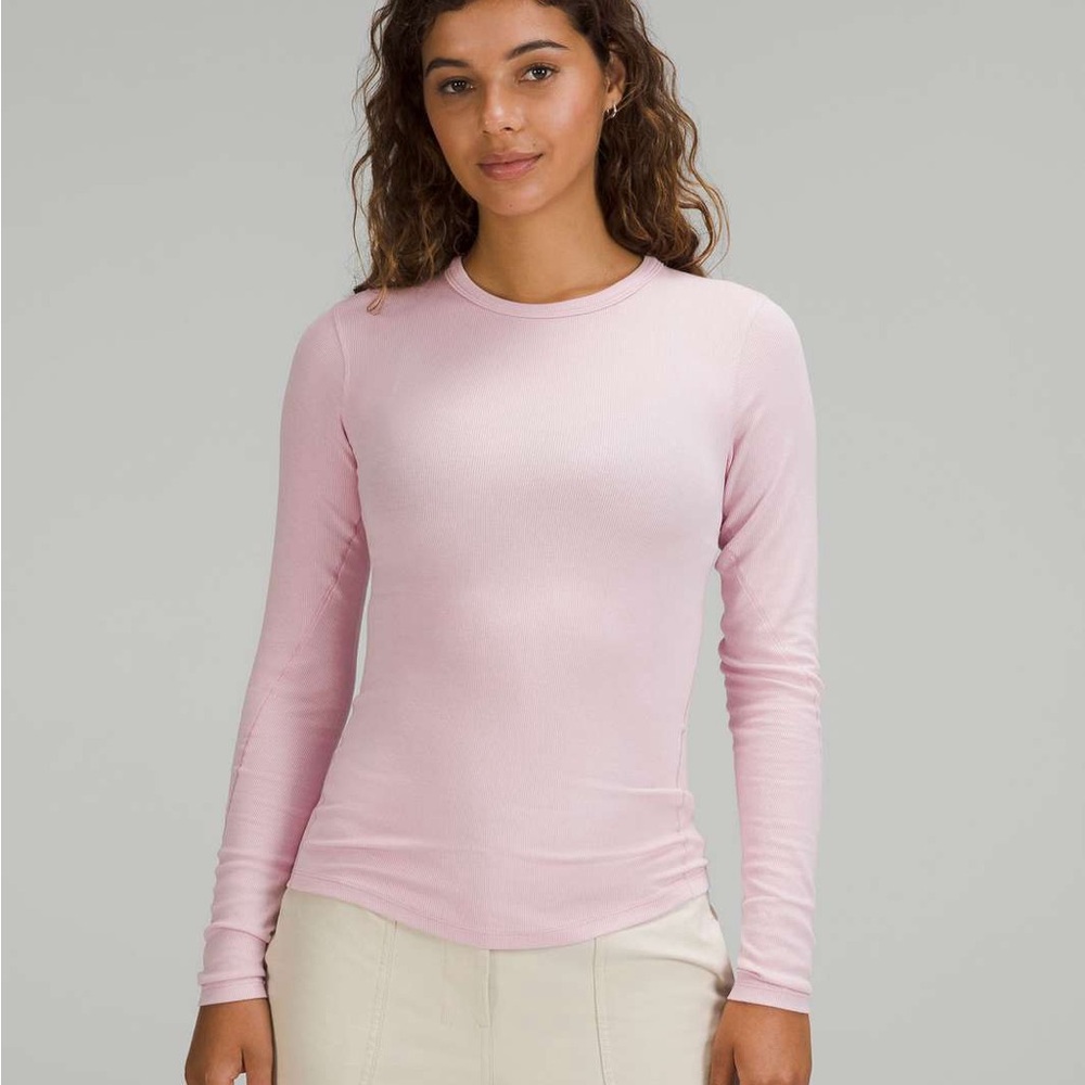 Lululemon Athletica Soft Pink Long Sleeve Tee